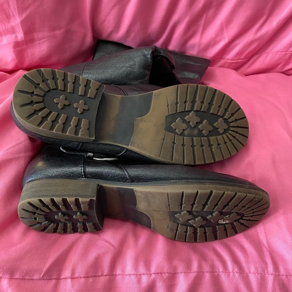 BLACK LEATHER BOOTS WOMEN SIZE 6 EUC - Picture 4 of 5